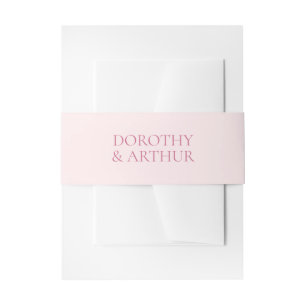 Modern Pink Elegant Wedding Invitation Belly Band