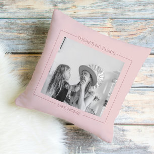 Modern Pink Family Photo Home Gift Cushion
