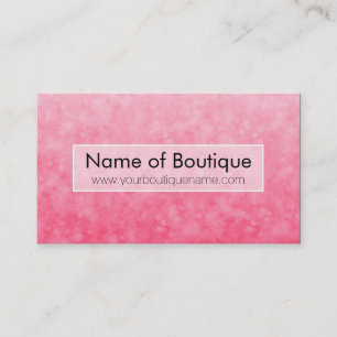 Modern Pink Fashion Boutique Soft Chic Bokeh Business Card