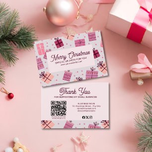 Modern Pink Festive Business Merry Christmas