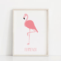 Modern Pink Flamingo Art