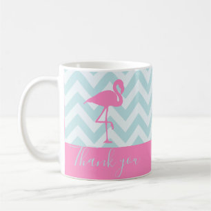 Modern Pink Flamingo, Thank You Coffee Mug