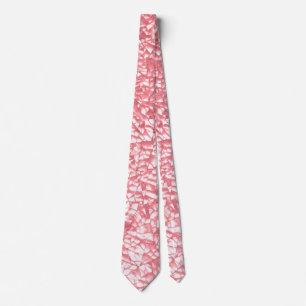 Modern Pink Floral Cluster Abstract Pattern  Tie