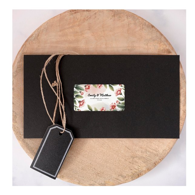 Modern Pink Floral Designer Return Address Labels (Creator Uploaded)