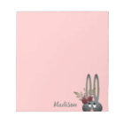 Modern Pink Floral Easter Bunny Personalised