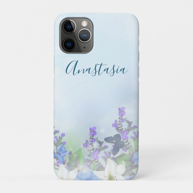 Modern Pink Flowers Case-Mate iPhone Case (Back)