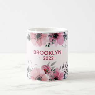 Modern Pink Flowers  Coffee Mug