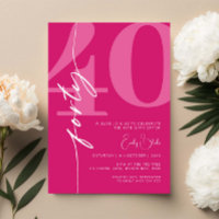 Modern Pink Forty 40th Birthday Party