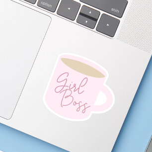 Modern Pink Girl Boss Coffee