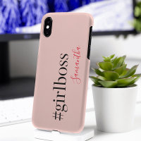 Modern Pink Girl Boss & Name | best Girly Gift