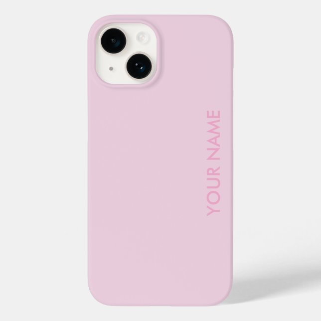 Modern Pink Girly Initial Minimal Monogram Case (Back)