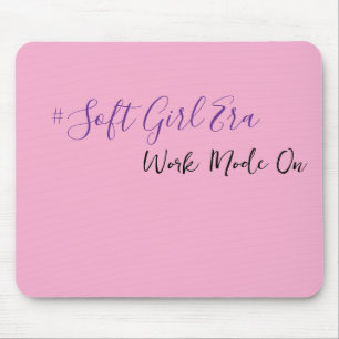 Modern Pink Girly motivation Mouse Pad