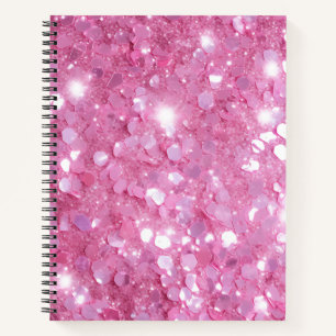 Modern Pink Glitter Notebook