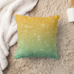 Modern pink glitter ombre cushion