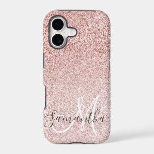 Modern Pink Glitter Sparkles Personalised Name