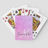 Modern Pink Glitter Sparkles Personalised Name