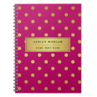 Modern Pink Gold Glitter Polka Dots