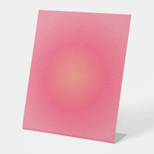 Modern Pink Gradient Pedestal Sign
