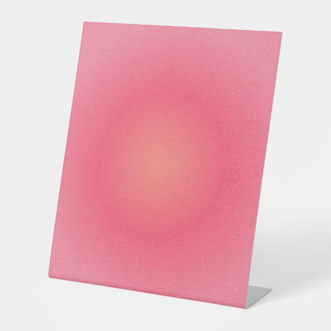 Modern Pink Gradient Pedestal Sign (Front)