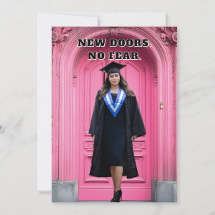 Modern Pink Graduation Invitation