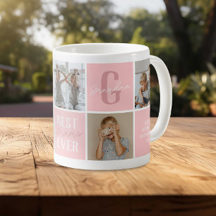 Modern Pink Grandma Photo Collage Coffee Mug
