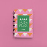 Modern pink green geometric big plans planner<br><div class="desc">Modern pink green geometric elegant typography big plans</div>