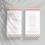 Modern Pink & Grey Chevron Wedding Program Rack Card<br><div class="desc">Simple yet elegant, the modern chevron wedding collection is a stunning design featuring a lovely zig-zag print in a pink, grey and white colour, which is perfect for any modern wedding celebration. These programs can be personalised for your special occasion and would make the perfect order of service for your...</div>
