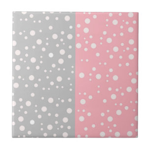 Modern Pink & Grey Decor Decorative Square Ceramic Tile