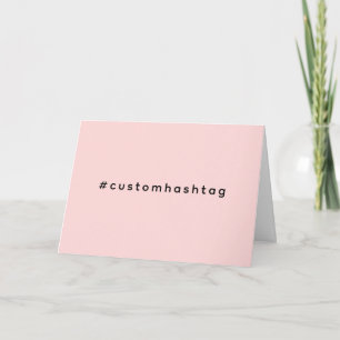 Modern Pink Hashtag Trending Design Card