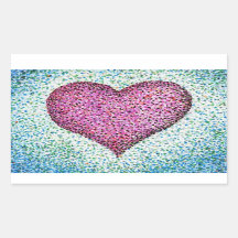 Modern Pink Heart Pointillism
