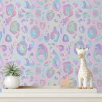 Modern Pink Holographic Leopard Print Girly