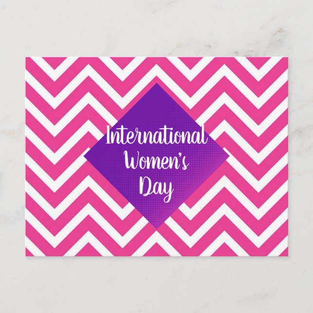 Modern Pink International Womens Day  Postcard (Front)