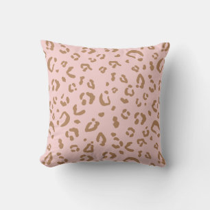 Modern Pink Leopard Abstract Cheetah Spots Pattern Cushion