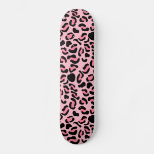 Modern Pink Leopard Pattern Animal Skateboard