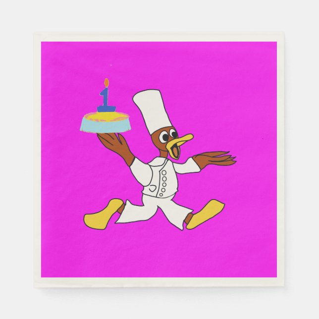 Modern Pink Magenta Paper Napkin (Front)