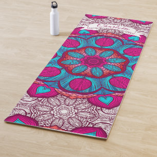 Modern Pink Mandala Personalised Gift  Yoga Mat