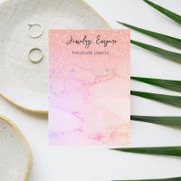 Modern Pink Marble & Glitter Earning Holder