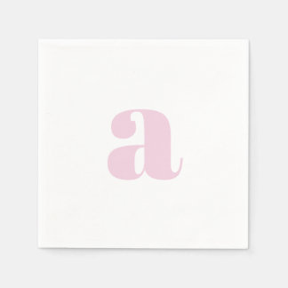 Modern Pink Monogram Napkins
