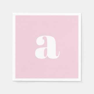 Modern Pink Monogram Napkins