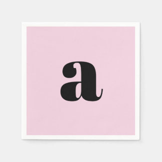 Modern Pink Monogram Napkins