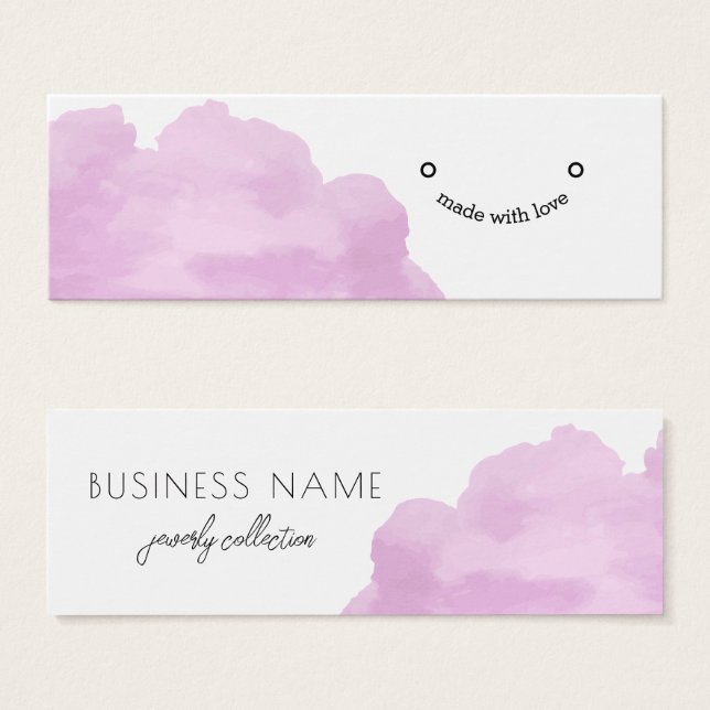Modern Pink Nature Earring Display Card (Front & Back)