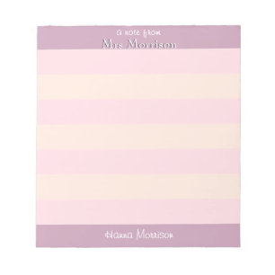 Modern Pink Office School Teacher Mum Student Note