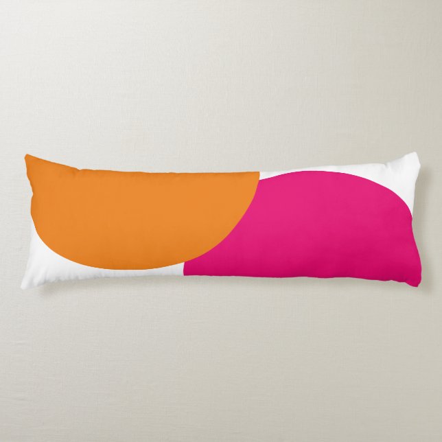 Modern Pink & Orange Abstract   Body Cushion (Front)