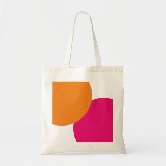 Modern Pink & Orange Abstract  Tote Bag (Front)