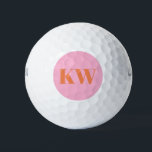 Modern Pink Orange Monogram Initials Personalised Golf Balls<br><div class="desc">Elevate your game with these Modern Pink and Orange Monogram Initials Personalised Golf Balls. Featuring bold initials in a trendy colour palette, these custom golf balls are perfect for adding a stylish, personal touch to your golf gear. Whether for yourself or as a unique gift for golf enthusiasts, these personalised...</div>