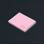 Modern Pink Orange Monogram Initials Personalised Post-it Notes<br><div class="desc">Modern Pink Orange Monogram Initials Personalised Post-it Notes</div>