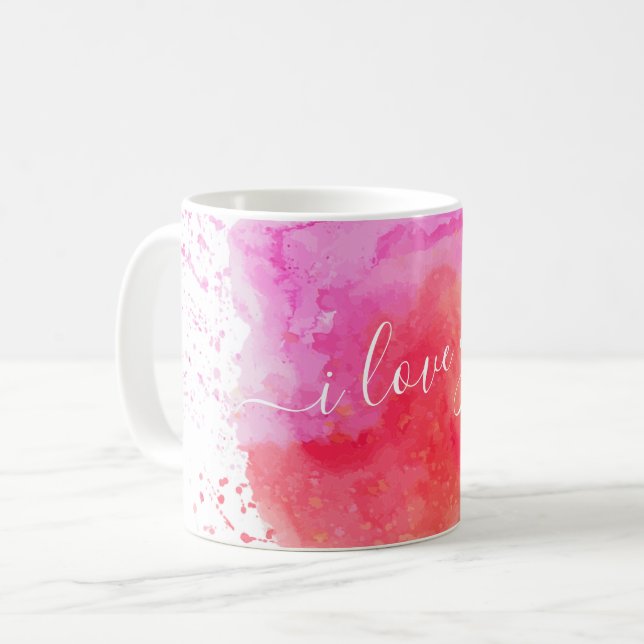 Modern Pink Paint   Coffee Mug (Front Left)