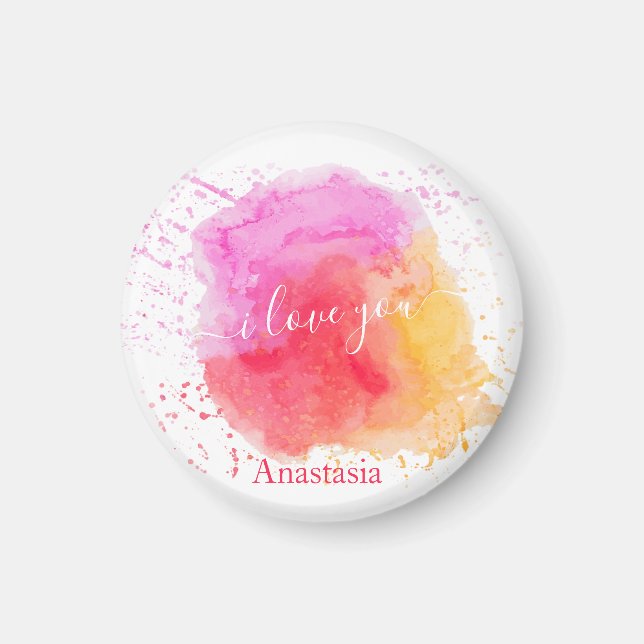 Modern Pink Paint  Magnet (Front)