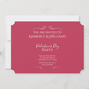 Modern Pink Palentine's Day Party Invitation