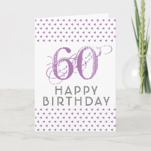 Modern Pink Pattern 60th Birthday Card